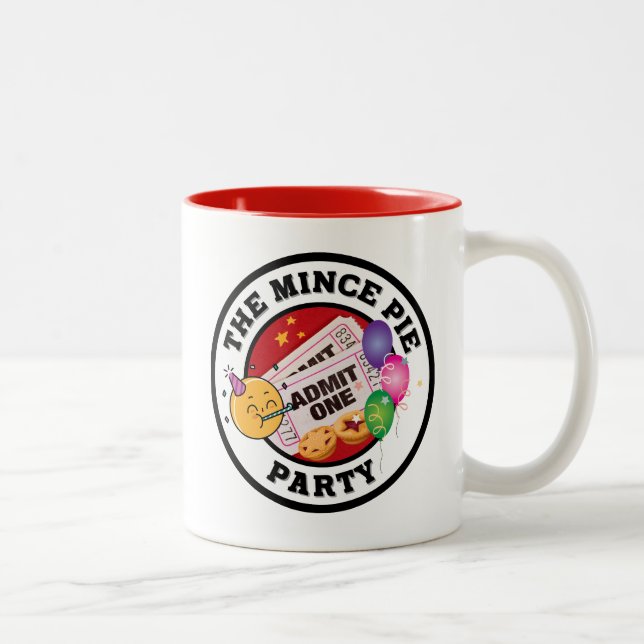 Caneca De Café Em Dois Tons O Partido Mince Pie - Todos Bem-vindos (Direita)