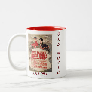 Caneca De Café Em Dois Tons O Pastime Mover Piciure Old Movie Poster