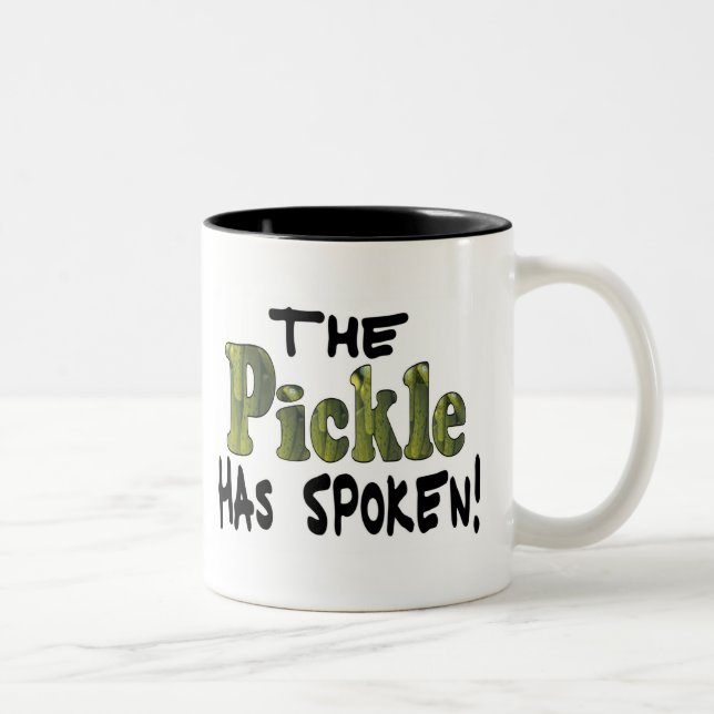 Caneca De Café Em Dois Tons O Pepino Falante (Direita)
