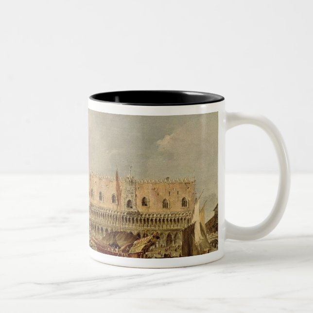 Caneca De Café Em Dois Tons O Piazzetta e o Palazzo Ducale (Direita)