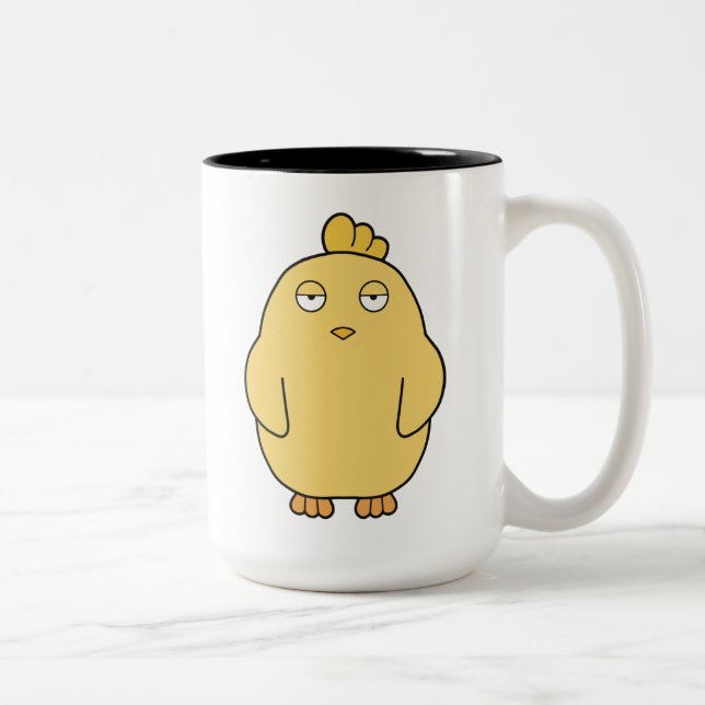 Caneca De Café Em Dois Tons o Pintinho Bord (Direita)