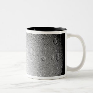 Caneca De Café Em Dois Tons O pólo sul da lua Tethys de Saturn