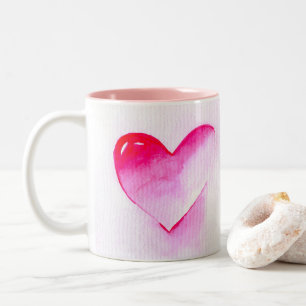 Caneca De Café Em Dois Tons O pop cor-de-rosa me ama