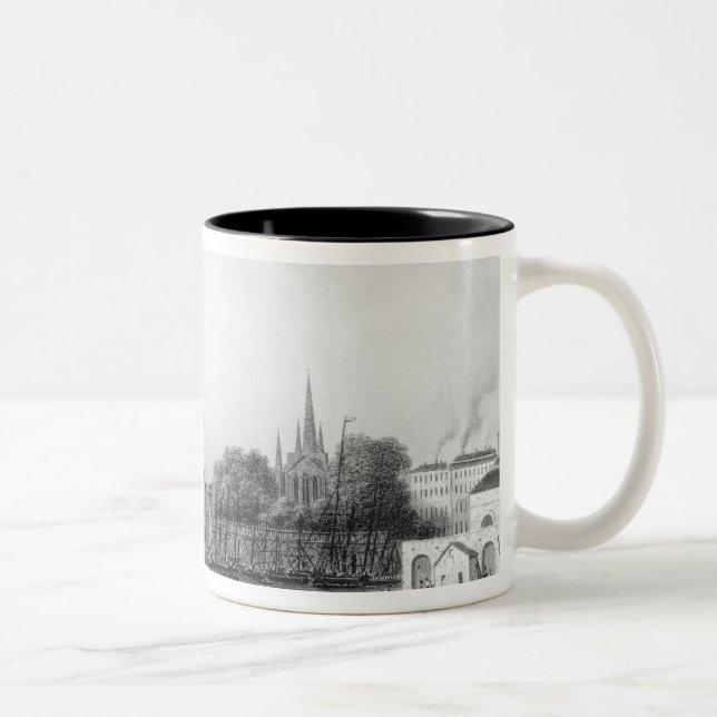 Caneca De Café Em Dois Tons O porto de Nova Orleães (Direita)