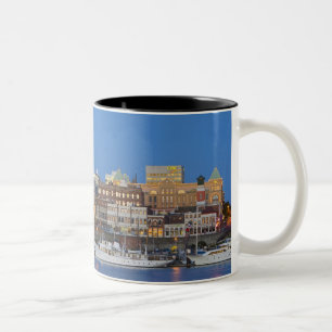 Caneca De Café Em Dois Tons O porto interior em Victoria Colúmbia Britânica