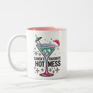 Caneca De Café Em Dois Tons O Presente Favorito Desastre da Vovó Vintage Natal