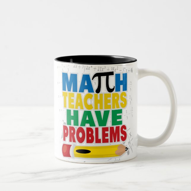 Caneca De Café Em Dois Tons O professor de matemática tem problemas (Direita)