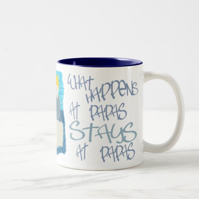 Caneca De Café Em Dois Tons O que acontece em papás (Direita)