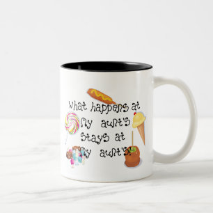 Caneca De Café Em Dois Tons O que acontece na PERMANÊNCIA da minha tia em