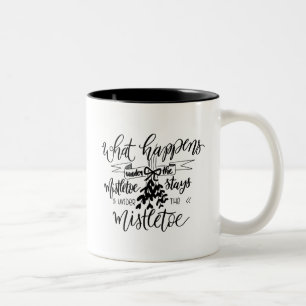 Caneca De Café Em Dois Tons O que acontece sob o mistério fica lá
