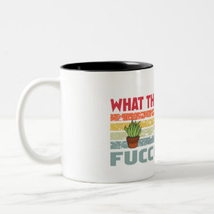 Caneca De Café Em Dois Tons O que é que o Fucculent Cactus Gardening Suculent