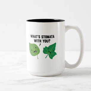 Caneca De Café Em Dois Tons O que é Stomata com você?