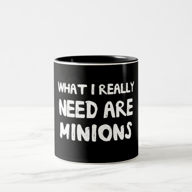 Caneca De Café Em Dois Tons O que eu preciso realmente são os sequazes (Centro)