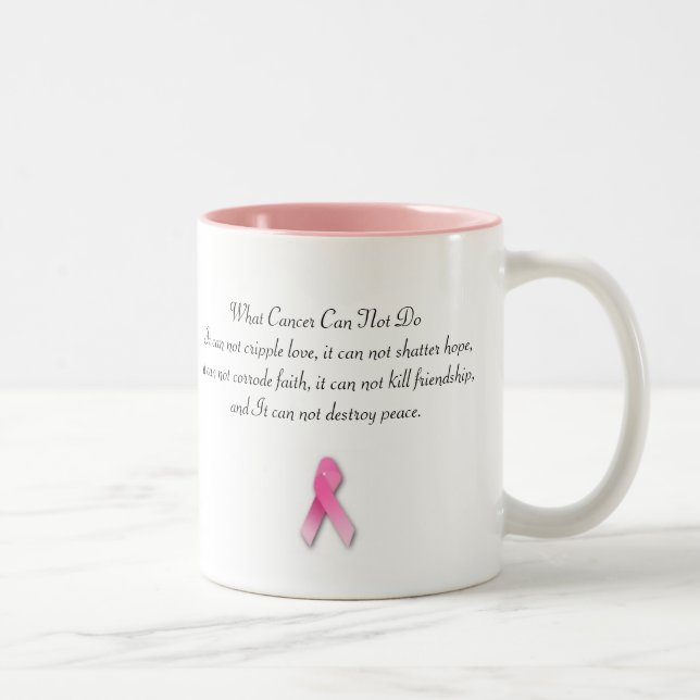 Caneca De Café Em Dois Tons O Que O Cancer Não Pode Fazer - Mug (Direita)