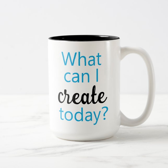 Caneca De Café Em Dois Tons O Que Posso Criar Hoje? Coffee Mug (Direita)