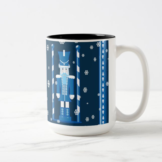Caneca De Café Em Dois Tons O Quebra-Nozes em Azul (Direita)