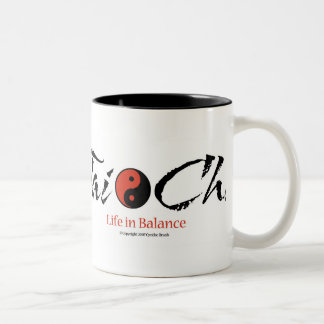 Caneca De Café Em Dois Tons O qui Yin/Yang "vida da TAI no equilíbrio" dois