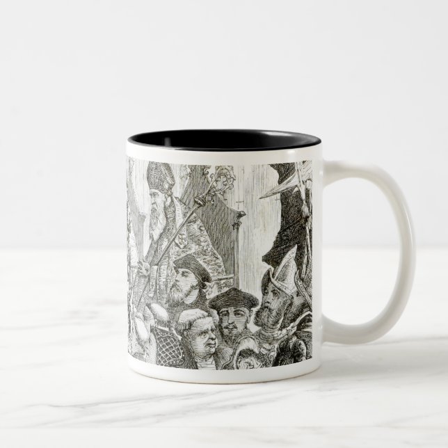 Caneca De Café Em Dois Tons O Recantation do arcebispo Cranmer (Direita)