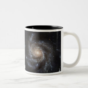 Caneca De Café Em Dois Tons O retrato o maior da galáxia de Hubble