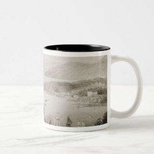 Caneca De Café Em Dois Tons O rio da cortiça de baixo da estrada de Glanmire