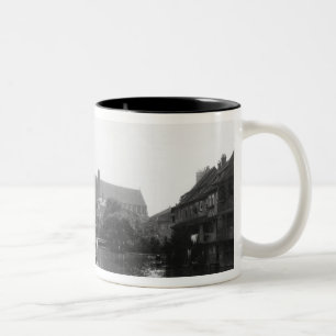 Caneca De Café Em Dois Tons O rio Gera em Erfurt, Thiringia, c.1910