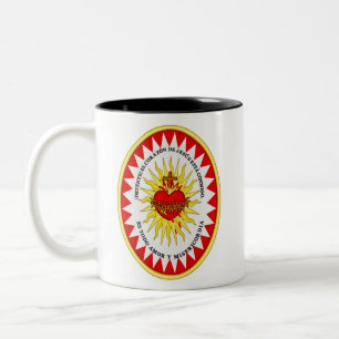 Caneca De Café Em Dois Tons O Sagrado Coração de Jesus