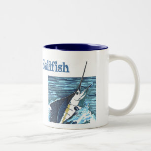 Caneca De Café Em Dois Tons O Sailfish salta Sportfish