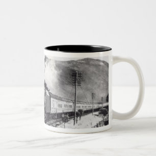 Caneca De Café Em Dois Tons O Scot real, locomotiva interurbana