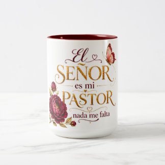 Caneca De Café Em Dois Tons O Senhor é meu Pastor, Nada me Falta | Espanhol Cr