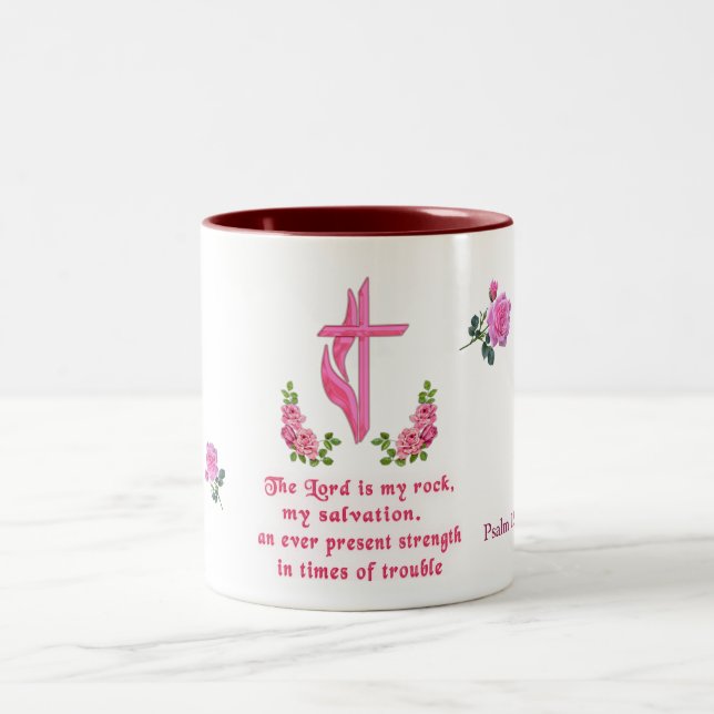 Caneca De Café Em Dois Tons O Senhor é minha rocha (Centro)