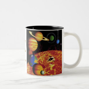 Caneca De Café Em Dois Tons O sistema solar