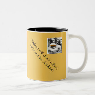 Caneca De Café Em Dois Tons O sorriso e seja copo grato