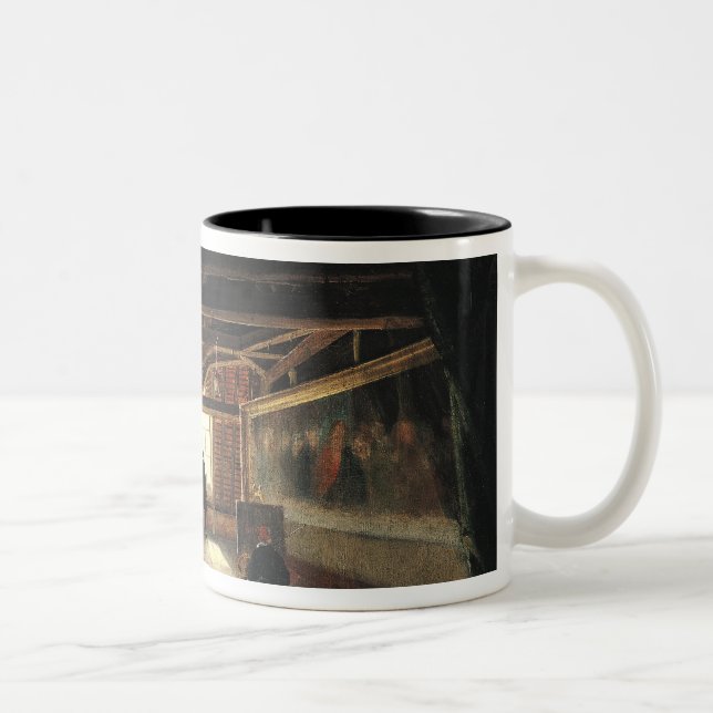 Caneca De Café Em Dois Tons O sótão de um museu (Direita)