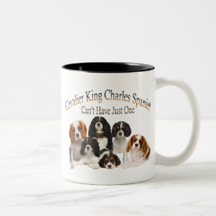 Caneca De Café Em Dois Tons O Spaniel de rei Charles descuidado não pode ter