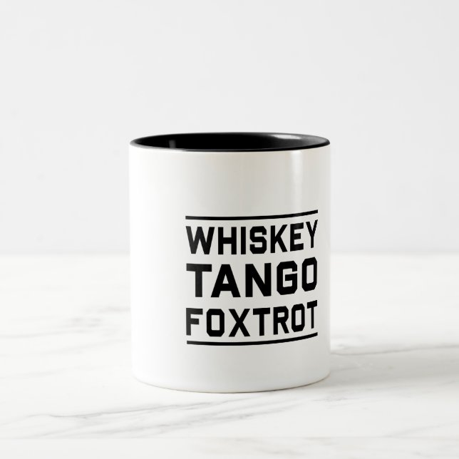 Caneca De Café Em Dois Tons O tango do uísque Foxtrot (Centro)