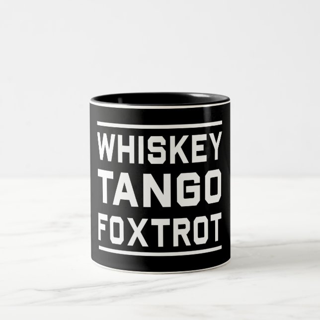 Caneca De Café Em Dois Tons O tango do uísque Foxtrot (Centro)