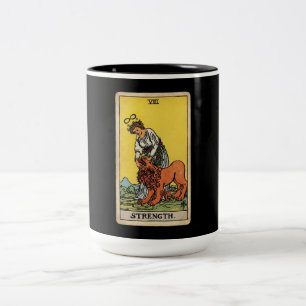 Caneca De Café Em Dois Tons O Tarot da Força