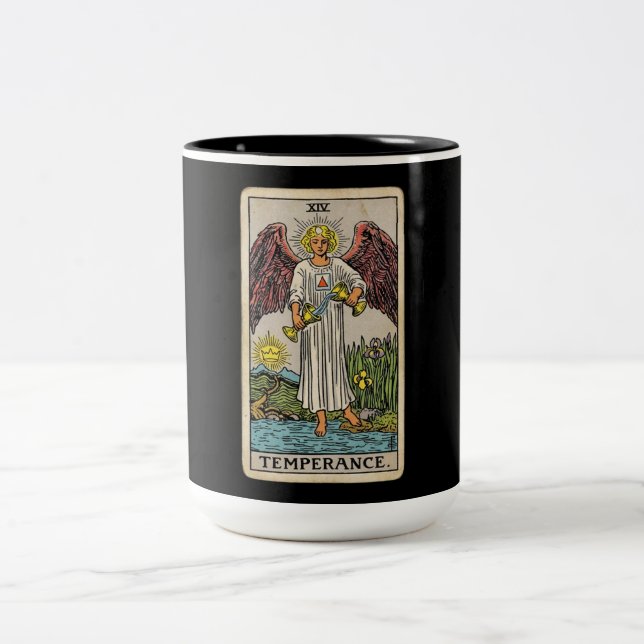 Caneca De Café Em Dois Tons O Tarot da Temperança (Centro)