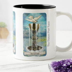 Caneca De Café Em Dois Tons O Tarot Deck Ace de Copas do Passado Distante