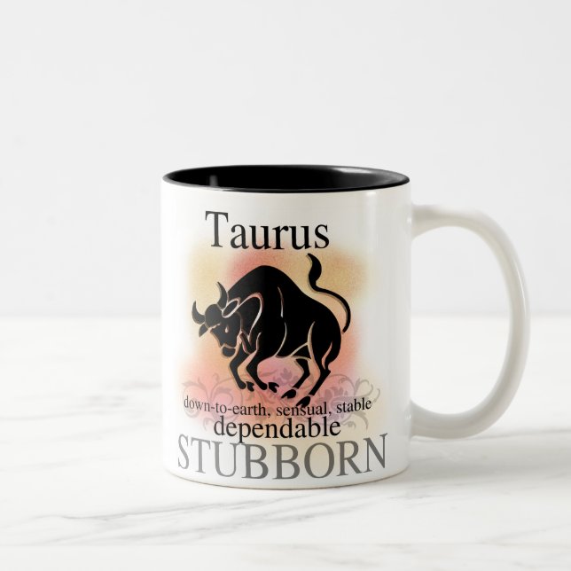 Caneca De Café Em Dois Tons O Taurus sobre você agride (Direita)