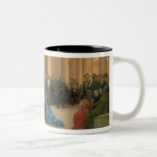 Caneca De Café Em Dois Tons O teatro de Odeon, Paris, 1869 (óleo em canvas)