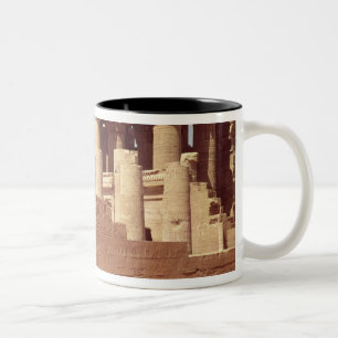 Caneca De Café Em Dois Tons O templo de Sobek e de Haroeris
