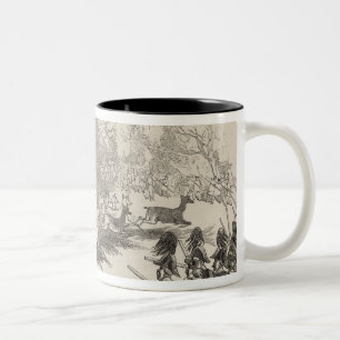 Caneca De Café Em Dois Tons O tiro dos cervos em Gotha