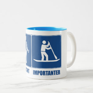 Caneca De Café Em Dois Tons O Trabalho É Importante, A Remoção De Standup É Im