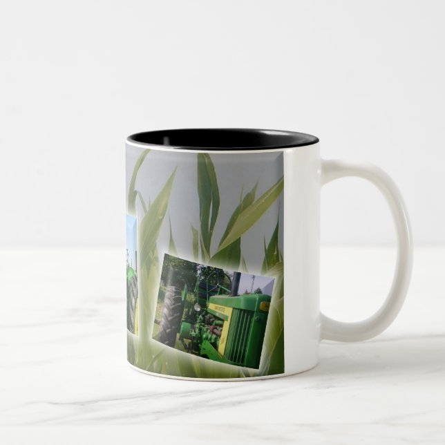 Caneca De Café Em Dois Tons O trator do vovô (Direita)