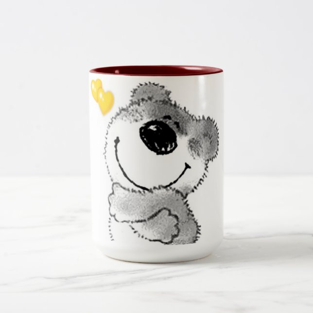 CANECA DE CAFÉ EM DOIS TONS O ÚLTIMO **TEDDYBEAR TE AMA** MUG (Centro)