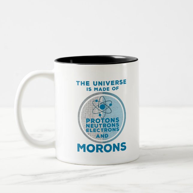 Caneca De Café Em Dois Tons O Universo é feito de moral (Esquerda)