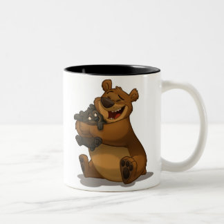 Caneca De Café Em Dois Tons O urso & Cub agridem