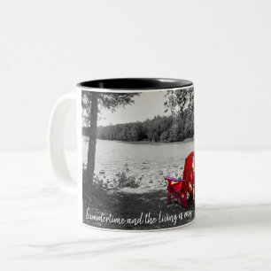 Caneca De Café Em Dois Tons O verão e a vida são fáceis