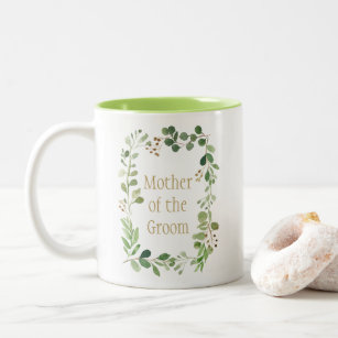 Caneca De Café Em Dois Tons O verde ideal botânico deixa a mãe do noivo  